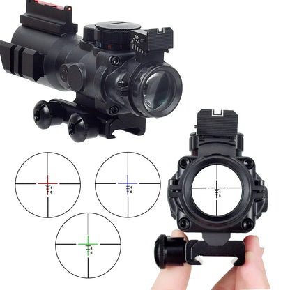 4x32 Combat Prism Scope with Fiber Optic Reticle