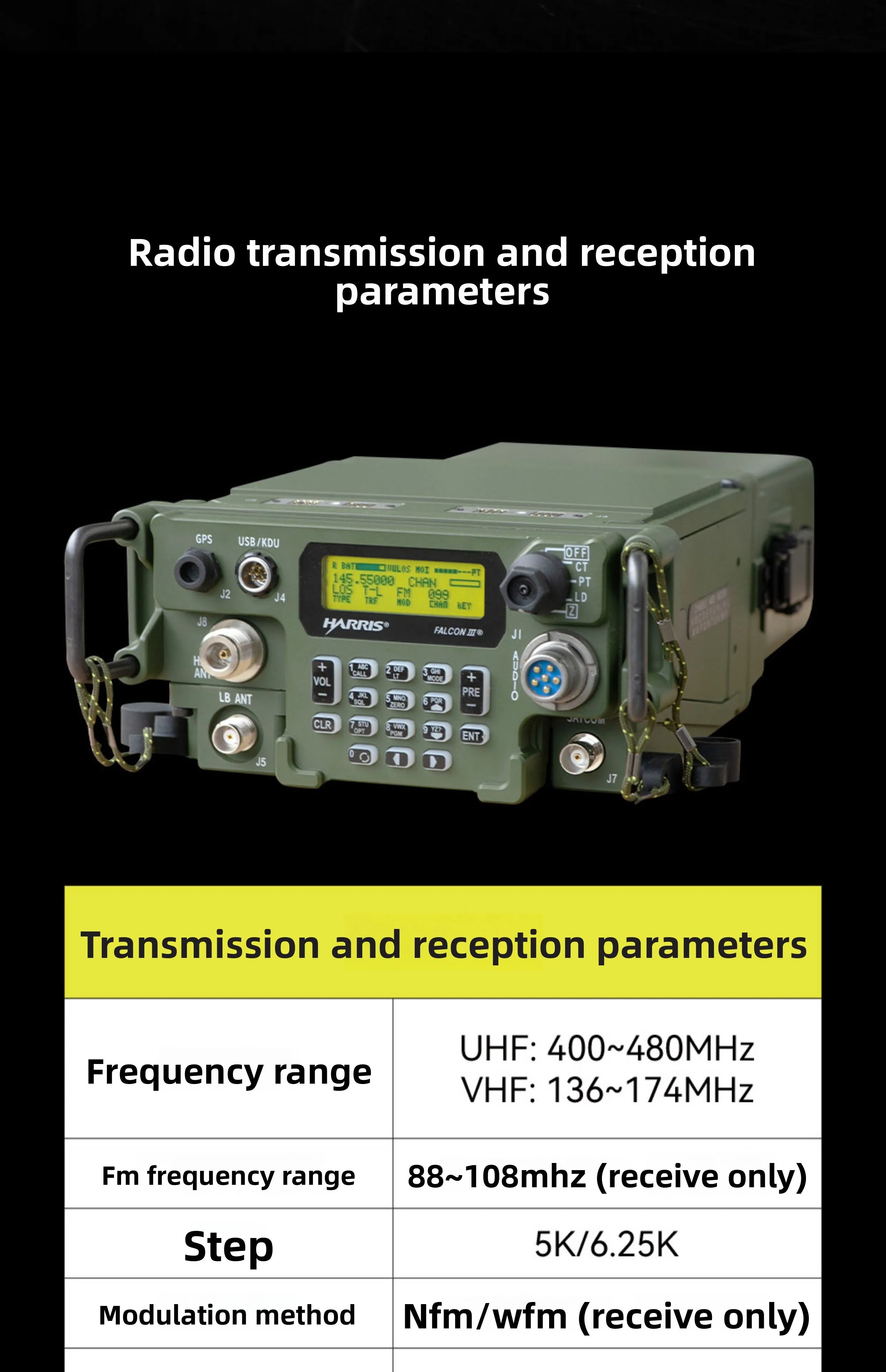 FCS PRC117G all-metal functional version, carrying radio car high power