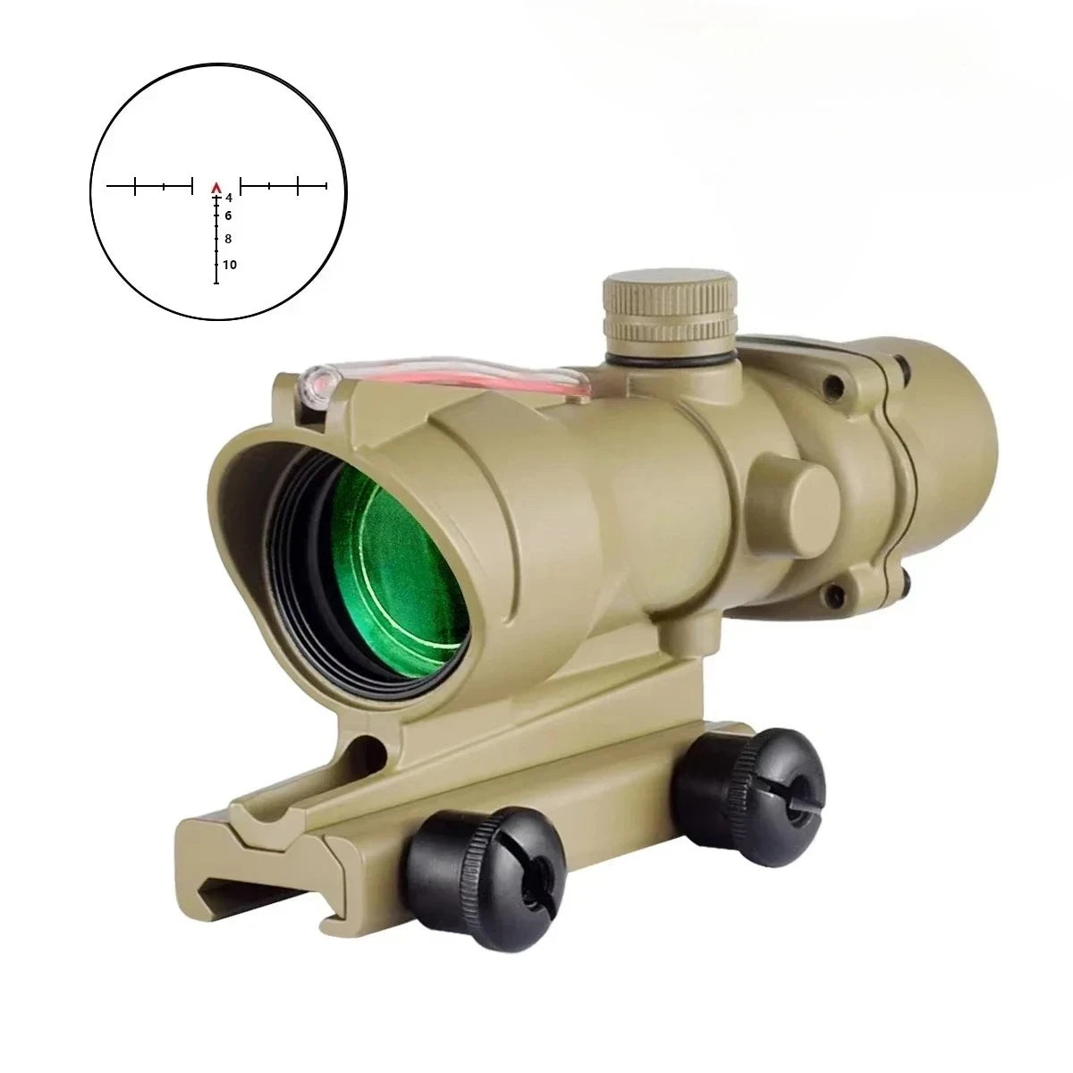 4x32 Combat Prism Scope with Fiber Optic Reticle