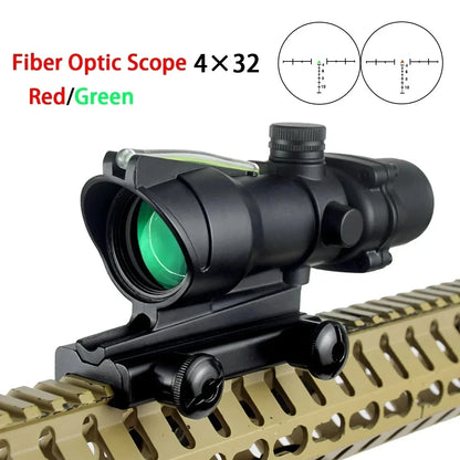 4x32 Combat Prism Scope with Fiber Optic Reticle