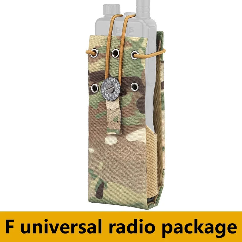 Multi functional Molle Radio Walkie Talkie Pouch Waist Bag For MPU5 PRC163 152 148 Interphone Holster Outdoor Vest Accessories