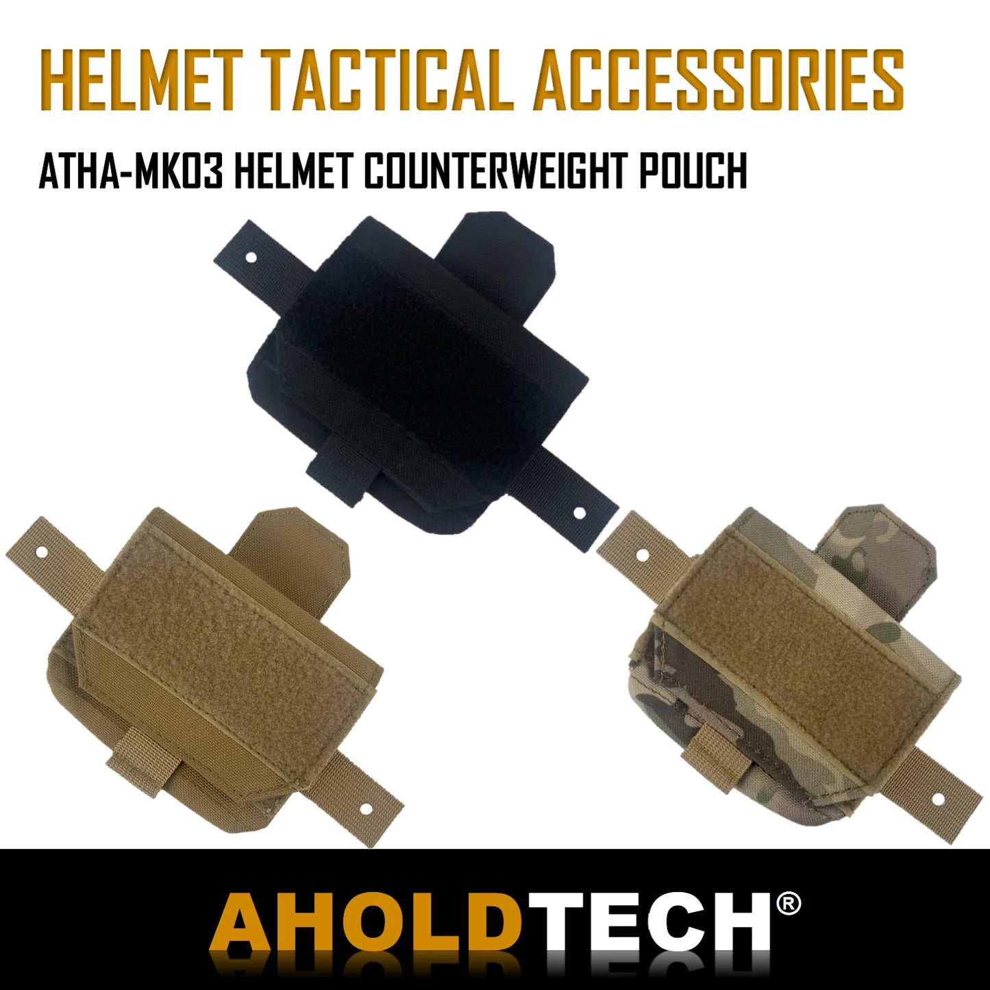 Aholdtech Tactical Counterbalance Weight Bag Helmet Battery Balancing Pack Bag NVG CounterWeight Pouch Helmet Accessories Gear