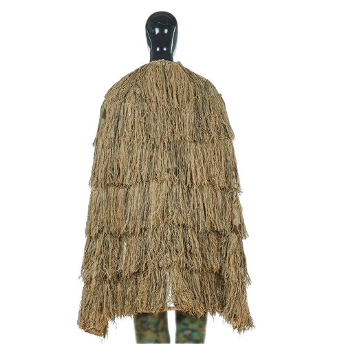 Tactical Ghillie Cape – Woodland / Desert Camo Concealment Cloak