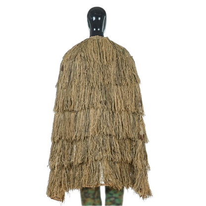 Tactical Ghillie Cape – Woodland / Desert Camo Concealment Cloak