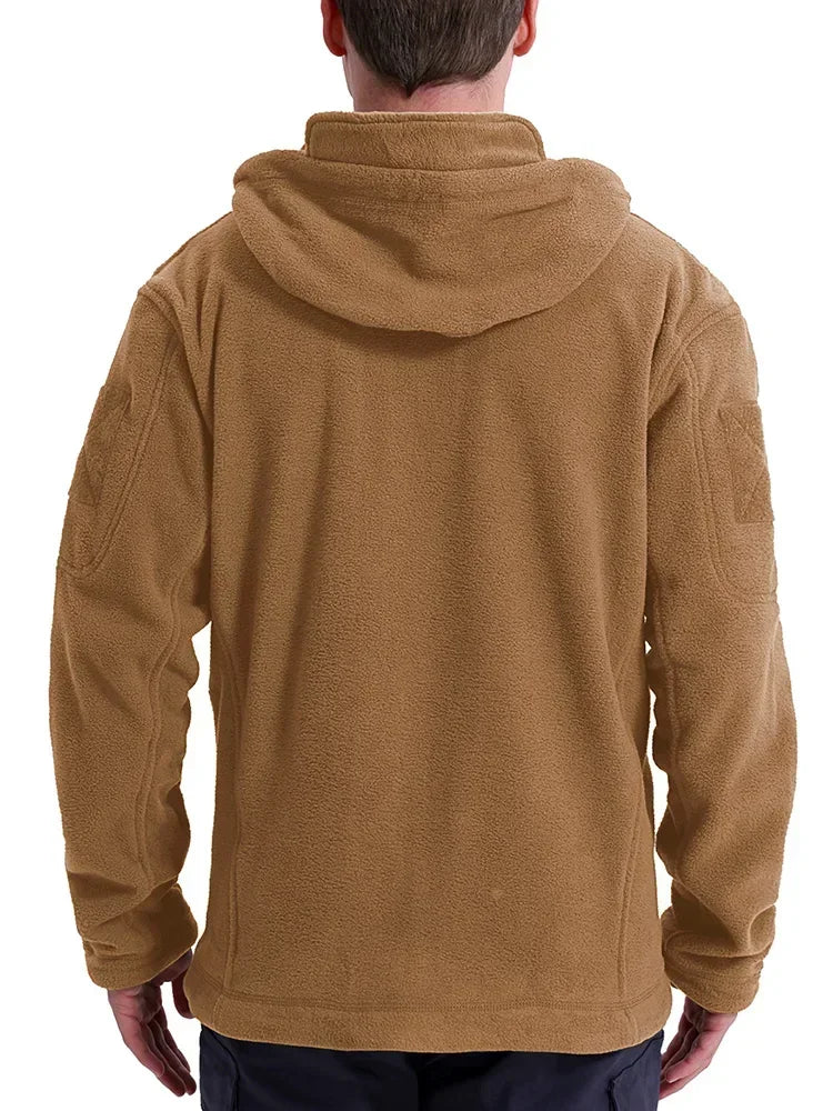 Men's Winter Tactical Fleece Jacket  Warm Full Zip Military Hoodies Multi-Pockets Hiking Hunting Outdoor Coats