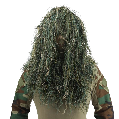 Woodland/ Desert Ghillie Suit Hood – Tactical Camouflage Concealment