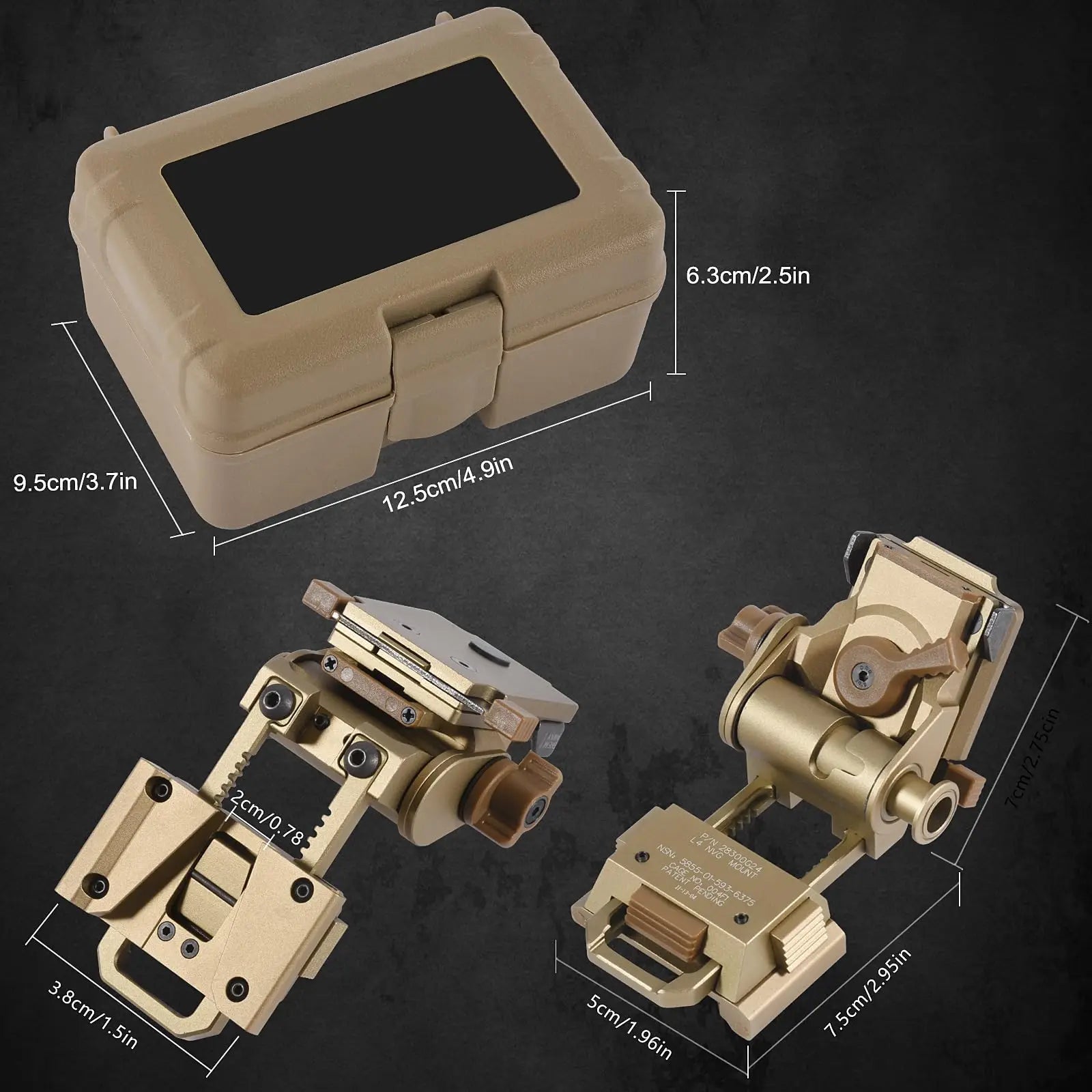 Metal NVG Helmet Mount Holder