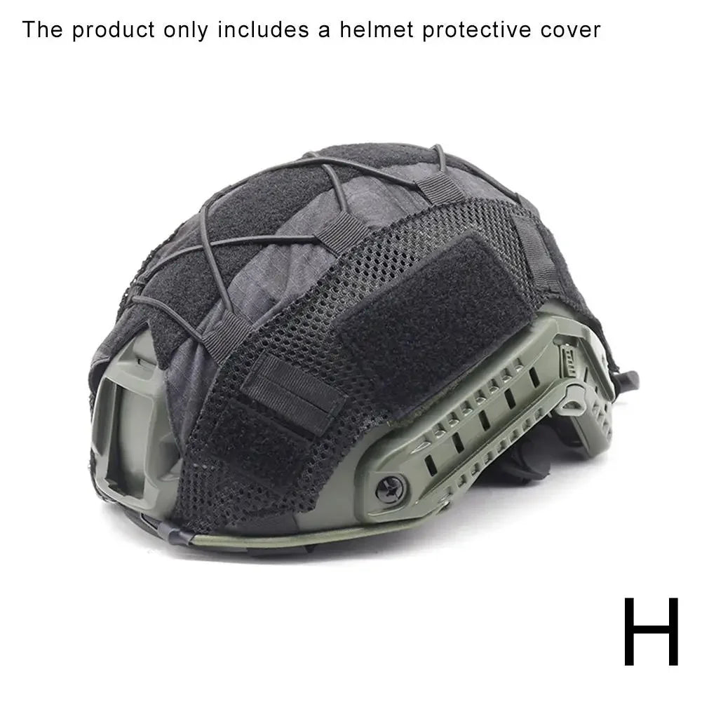 Outdoors Tactical Helmet Cloth Helmet Cover Elastic Helmet PJ Helmet Cover Cloth Cover MH Helmet BJ Helmet Camouflage Tacti R0G9