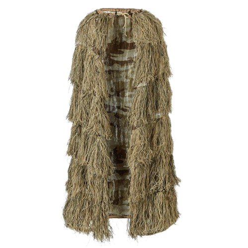 Tactical Ghillie Cape – Woodland / Desert Camo Concealment Cloak