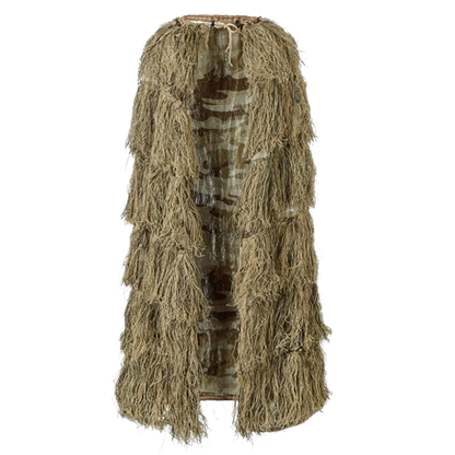 Tactical Ghillie Cape – Woodland / Desert Camo Concealment Cloak
