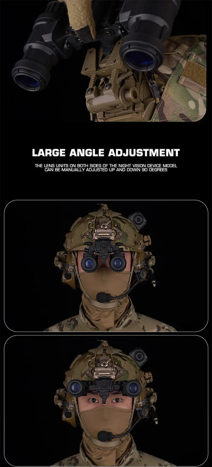 model Tactical Helmet AN/PVS 31 Binocular Night Vision Goggle NVG Dummy Model No Function With Green Light