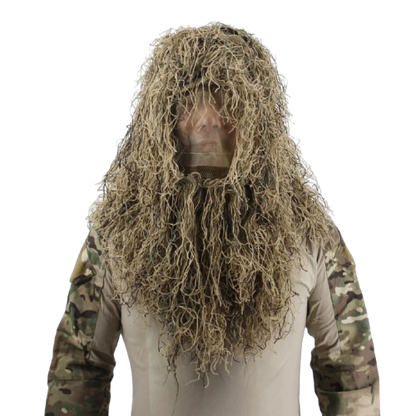 Woodland/ Desert Ghillie Suit Hood – Tactical Camouflage Concealment