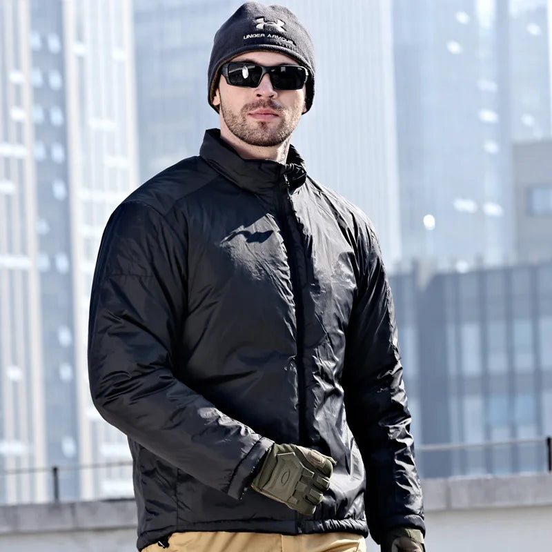 Winter Outdoor Jackets Men Clothing Parkas Tactics Causal Jacket Heat Reflective Warm Windproof Hiking Coat Windbreaker