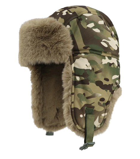 Camouflage Fur Hat