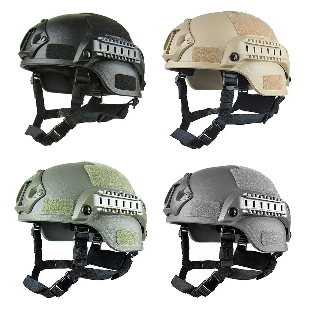 Tactical ABS CS Field Helmet, 2000 Style Tactical Helmet with NVG Mount and Side Rail for Cycling Hunting Outdoor Sports