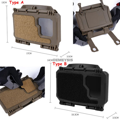 Tactical MOLLE Phone Storage Box Hunting Vests Plate Carrier Phone Holder Navigation Board Airsoft Shooting Admin Panel Board