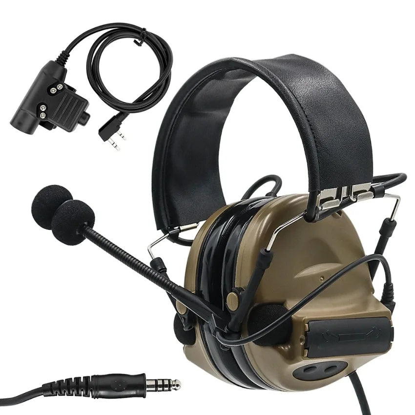 Tactical Headset Comta II Outdoor Sports Hunting Military COMTA 2 Headset Noise Cancelling Hearing Protection Earmuffs