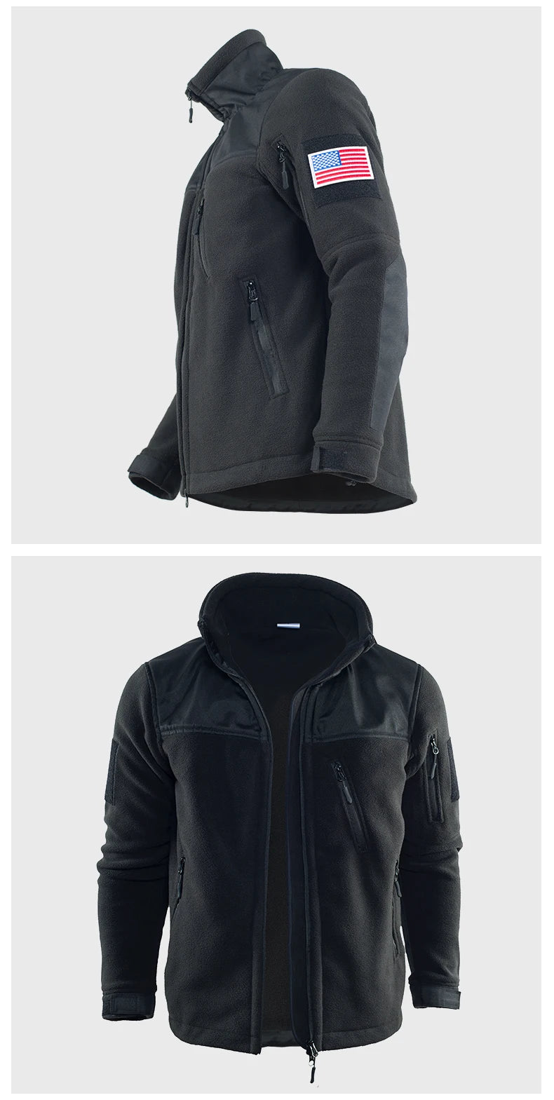 Tactical Winter Jacket Military Fleece Jacket Thermal Warm Camouflage Work Coats Mens Warm Clothes Safari Jacket Outwear