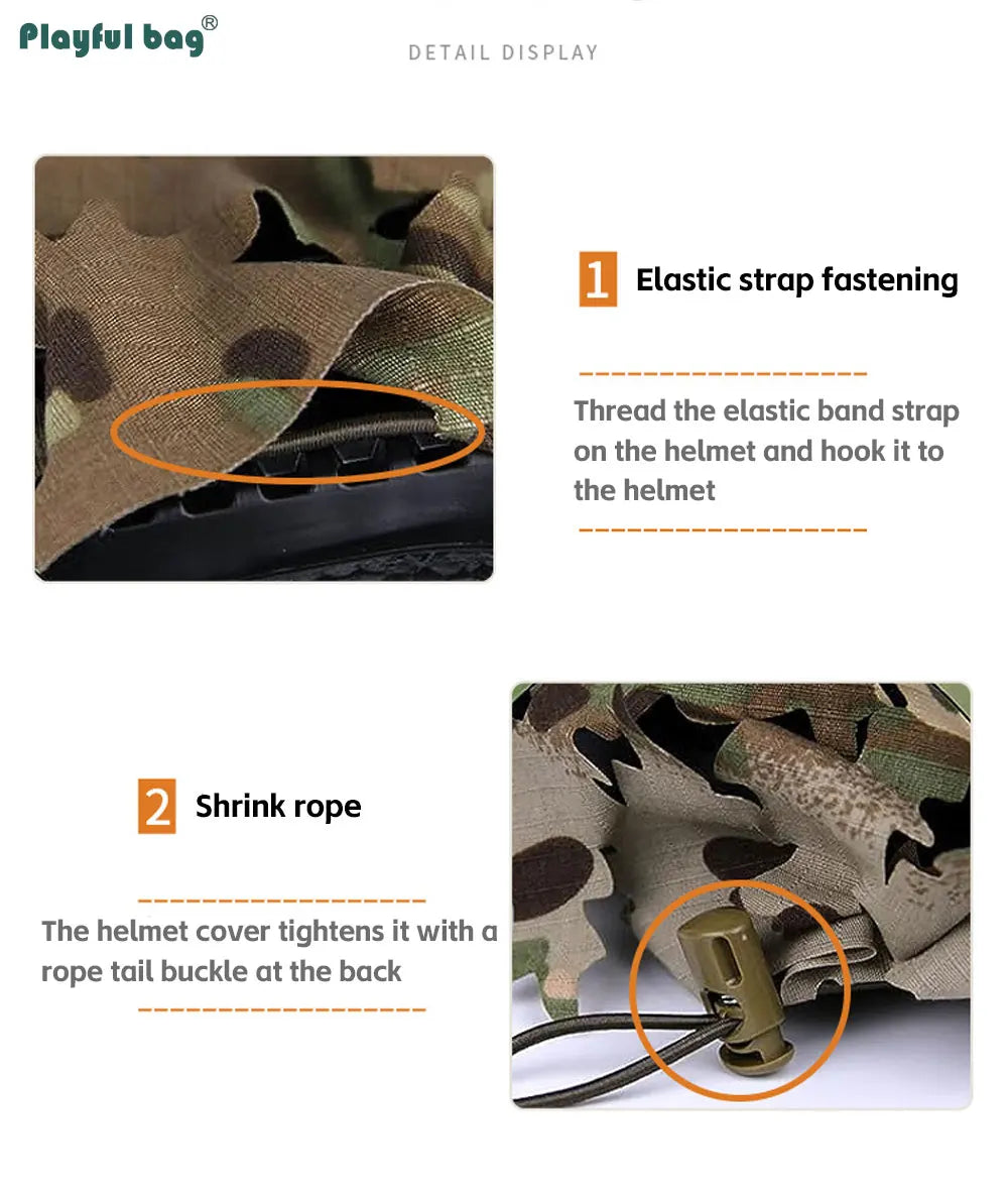 FAST Tactical Helmet Camouflage Cover Outdoor Cosplay CAMO Cloth Hunting Helmet Protective Shelter Laser Cutting NA57