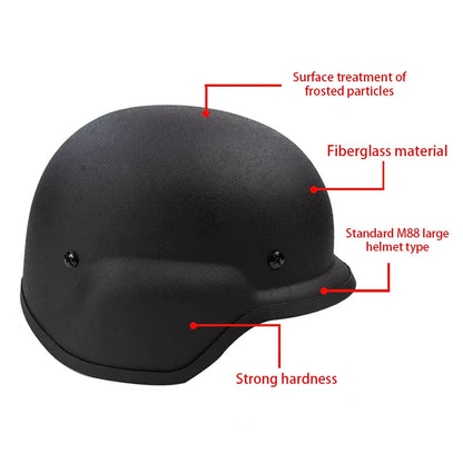 BOOIU M88 Steel Tactical Helmet FRP Explosion-Proof Helmet 1.3kg Fiberglass Protective Helmet Suitable For Outdoor Training