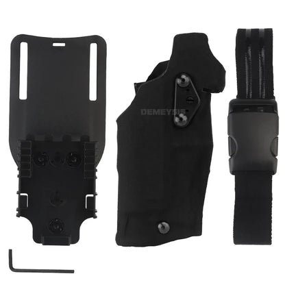 Tactical Pistol Holster Glock17 Gen4 G19 with X300 X300U Flashlight Quick Release Drop Leg Holsters Right Hand Airsoft Gun Carry