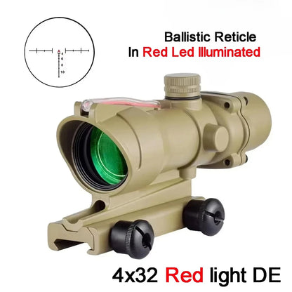 4x32 Combat Prism Scope with Fiber Optic Reticle