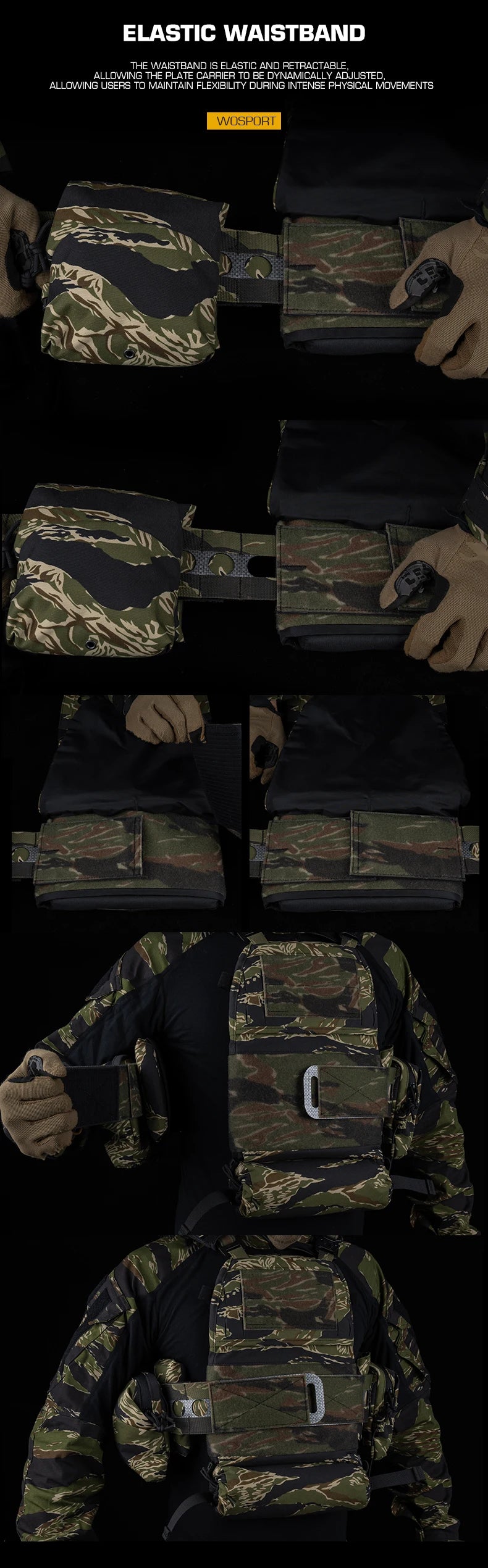 Tactical Ferro V5 FCPC Hunting Plate Carrier with 5.56 Triple Magazine Pouch Molle Camouflage Airsoft Training Gear