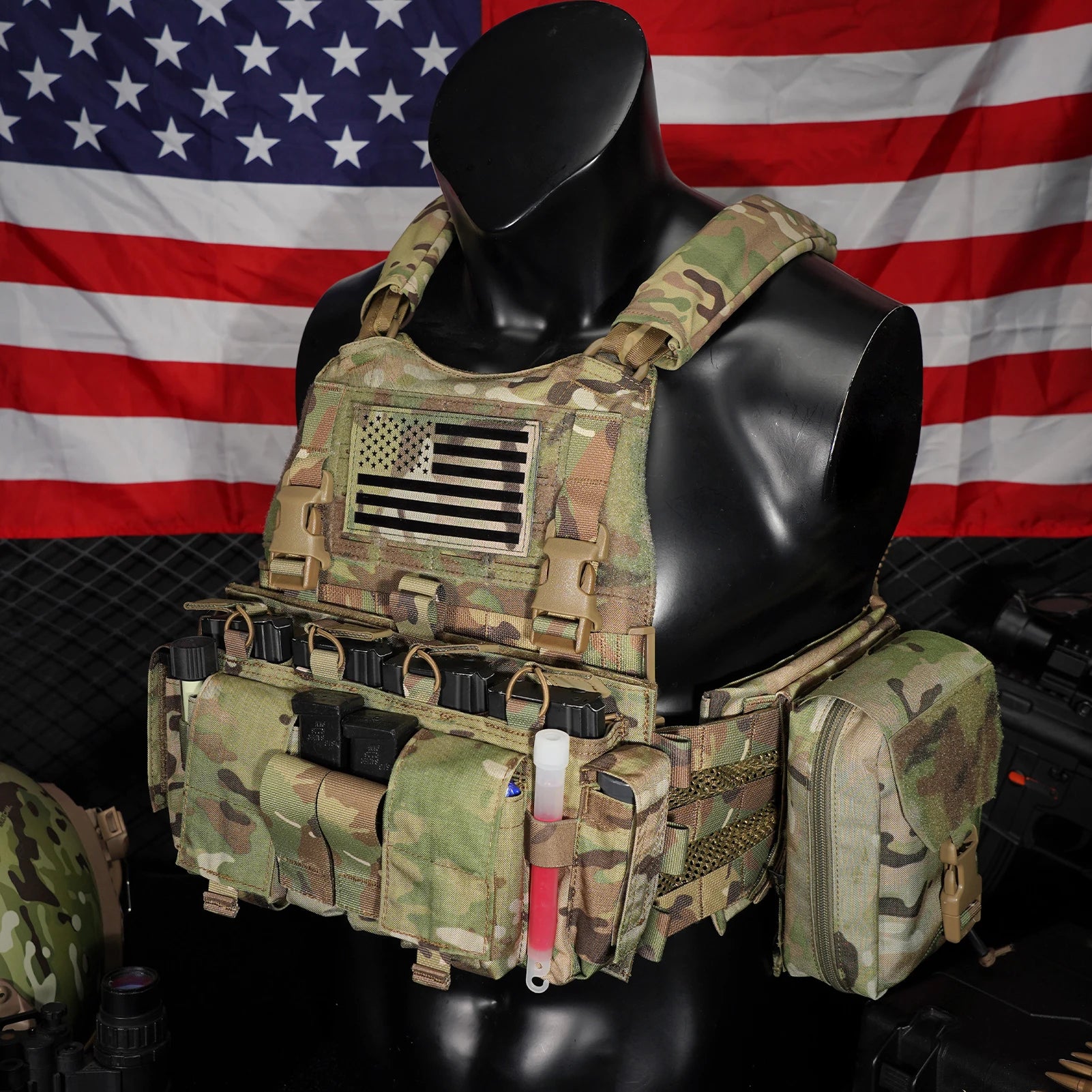 KRYDEX SCARAB Plate Carrier Tactical Heavy Duty Modular MOLLE Vest With 556 Magazine Pouch Placard For Outdoor Hunting