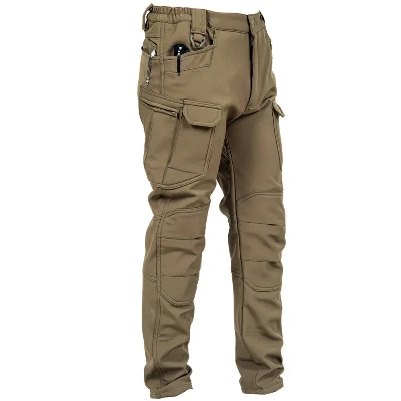 Tactical Pants Men X7 Soft Shell Fleece Windproof Waterproof Camo Combat Trousers Big Pocket Wear-resistant Trekking Cargo Pants