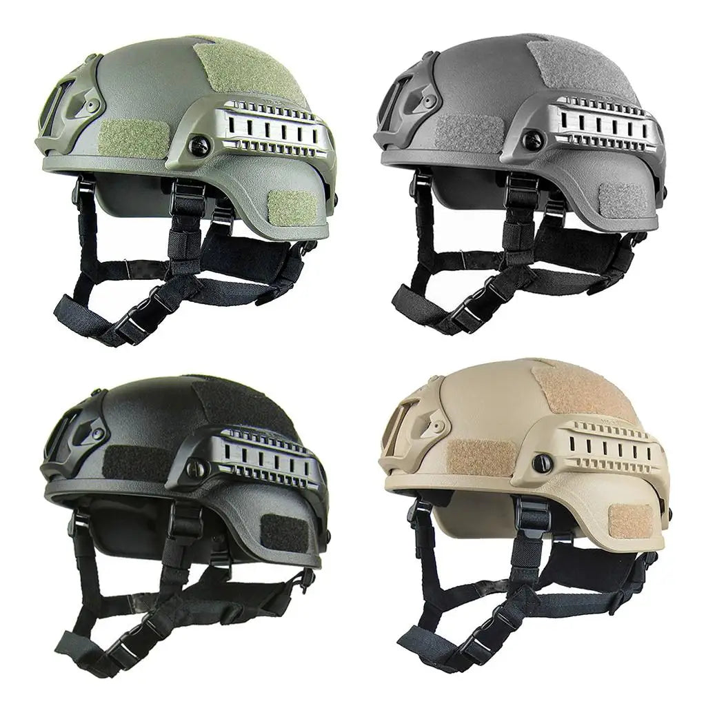 Tactical ABS CS Field Helmet, 2000 Style Tactical Helmet with NVG Mount and Side Rail for Cycling Hunting Outdoor Sports