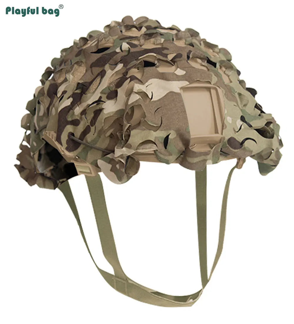 FAST Tactical Helmet Camouflage Cover Outdoor Cosplay CAMO Cloth Hunting Helmet Protective Shelter Laser Cutting NA57