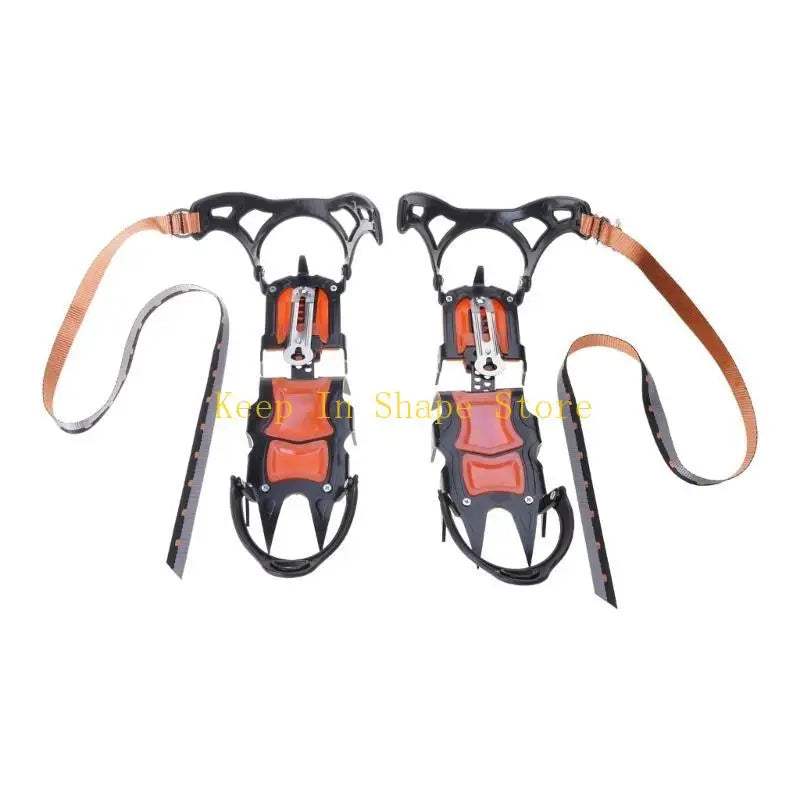 U1JC 12 Teeth Crampons Ice Cleats Antislip Snow Ice Grip Footwear Traction