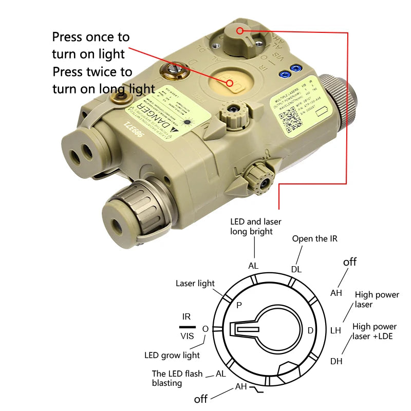 AN/PEQ-15 Tactical Laser & LED Illuminator Module (Airsoft Edition)