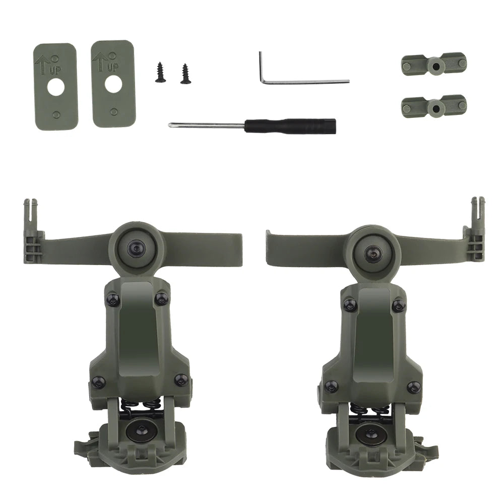 Tactical Headset Rail Mount 360° Rotation for C2、C3/C Series Headset Bracket Adapter Fit OPS Core ARC M-LOK Helmet Accessory