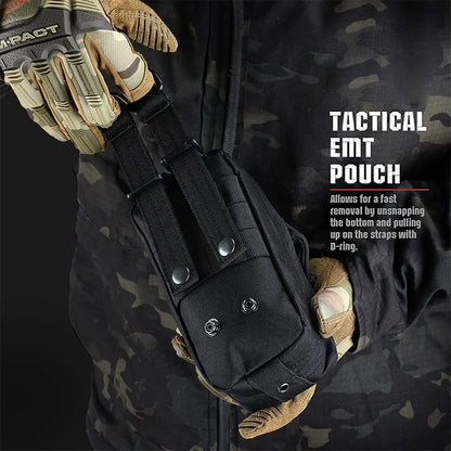 Tactical Thigh Moll Rig EDC Pouch Medical EMT Emergency First Aid Kit Pouch Survival IFAK Pouch Drop Leg Pannel Platform