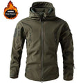 Men's Winter Military Cargo SharkSkin Fleece Jackets Tactical Pants Coat Hood Camping Fishing Trekking Hiking Hunting Trousers