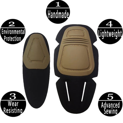 Tactical Knee&Elbow Protector Pad for Paintball Airsoft Combat Uniform Military Suit 2 Knee Pads&2 Elbow Pads Just for Frog Suit