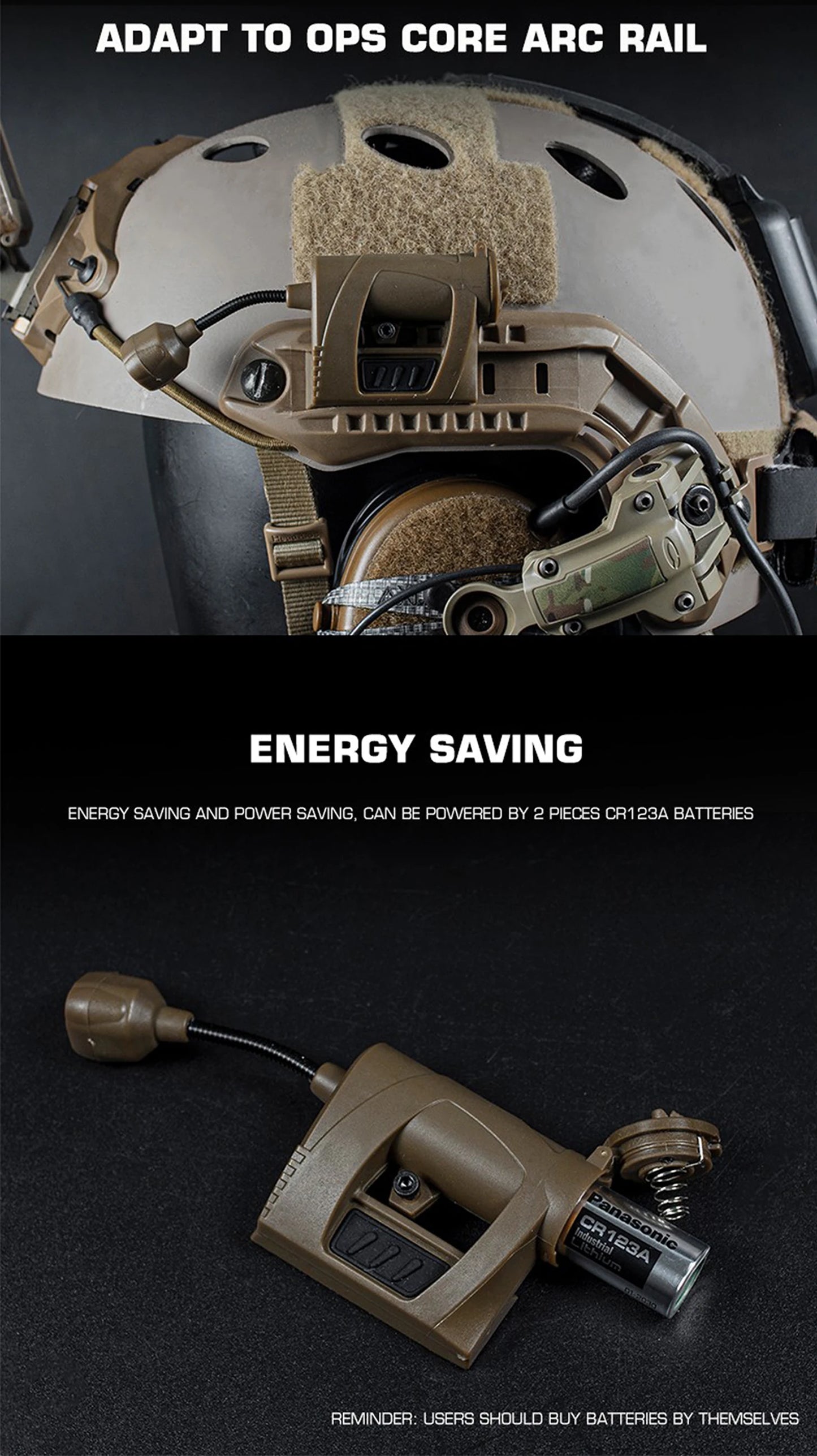 Tactical Helmet Light – Multi-Mode Military Illumination