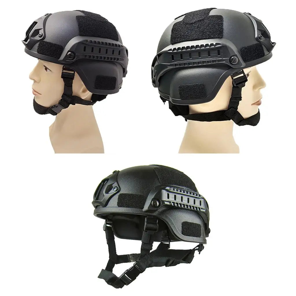 Tactical ABS CS Field Helmet, 2000 Style Tactical Helmet with NVG Mount and Side Rail for Cycling Hunting Outdoor Sports