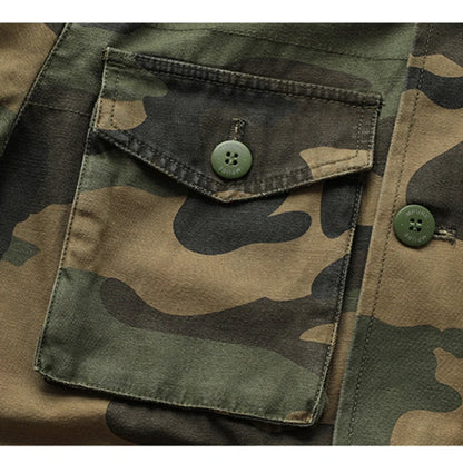 New autumn and winter American retro heavy padded jacket military style tough guy pocket tooling coat windbreaker