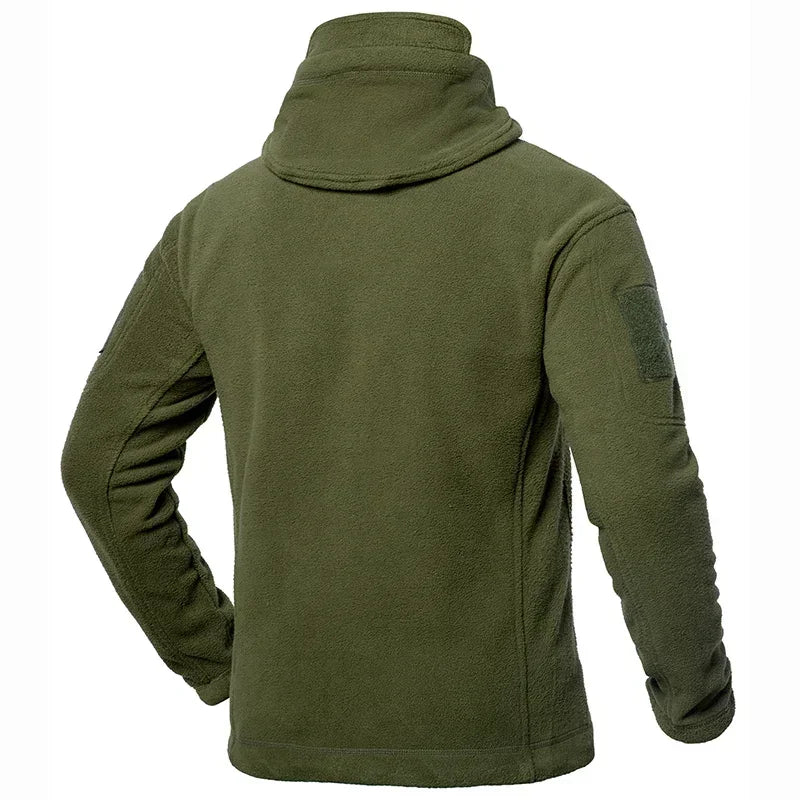 Men's Winter Tactical Fleece Jacket  Warm Full Zip Military Hoodies Multi-Pockets Hiking Hunting Outdoor Coats