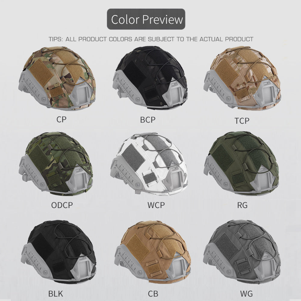 Tactical Helmet Cover for MH PJ BJ OPS-Core Fast Helmet Paintball Airsoft Helmet Cover MC With Elastic Cord