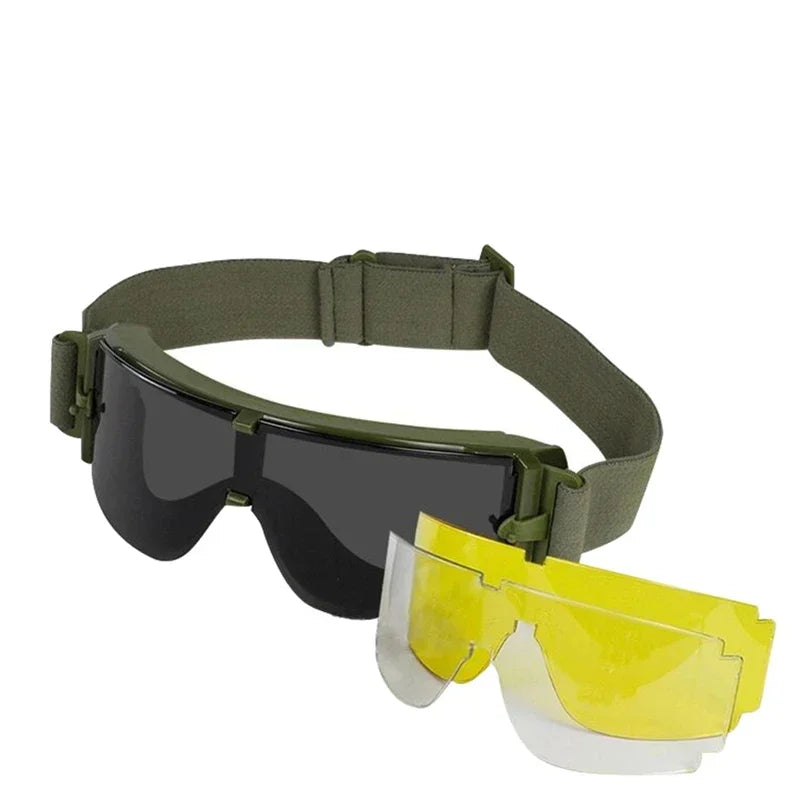 Tactical Hiking Eyewear Airsoft ATF GOGGLE SET 3 Lens Wargame Windproof Shooting Cycling Mountaineering Paintball Accesories