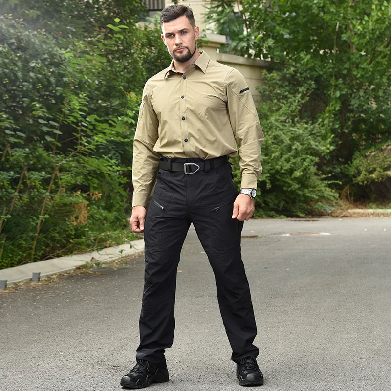Tactical Shirts Windbreaker Hiking Combat Uniform Trainning Suits Work Set Camping Outdoor Clothes Hunting Suit Men Shirt