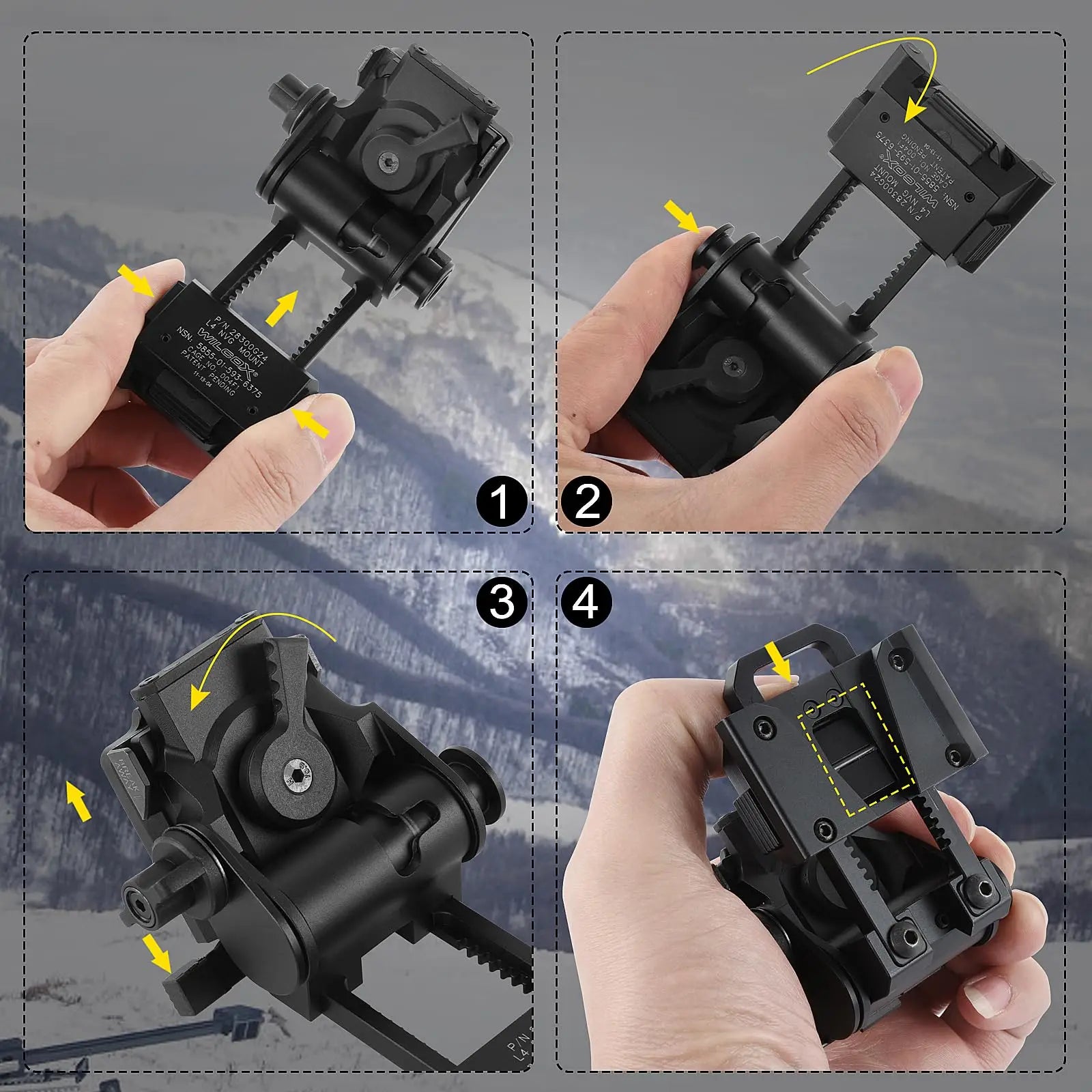 Metal NVG Helmet Mount Holder