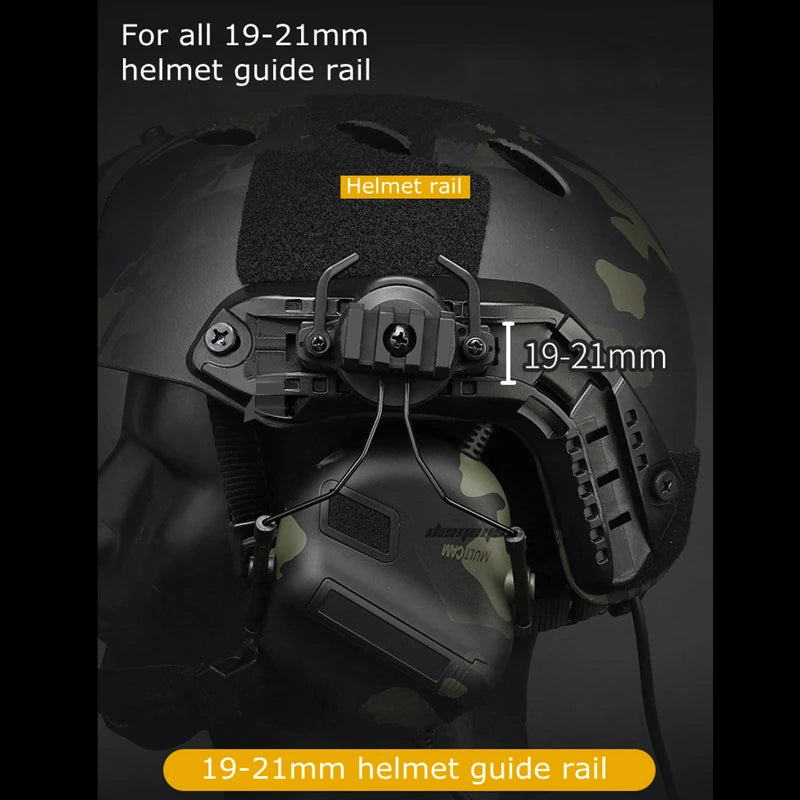 Outdoor Tactical Helmet Headphone Holder Headset Accessories Rail Adapter Set Rail Suspension Bracket for Fast Helmet