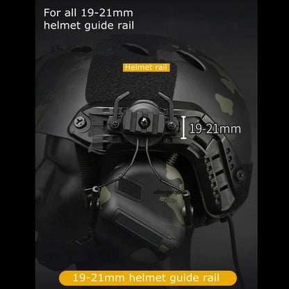 Outdoor Tactical Helmet Headphone Holder Headset Accessories Rail Adapter Set Rail Suspension Bracket for Fast Helmet