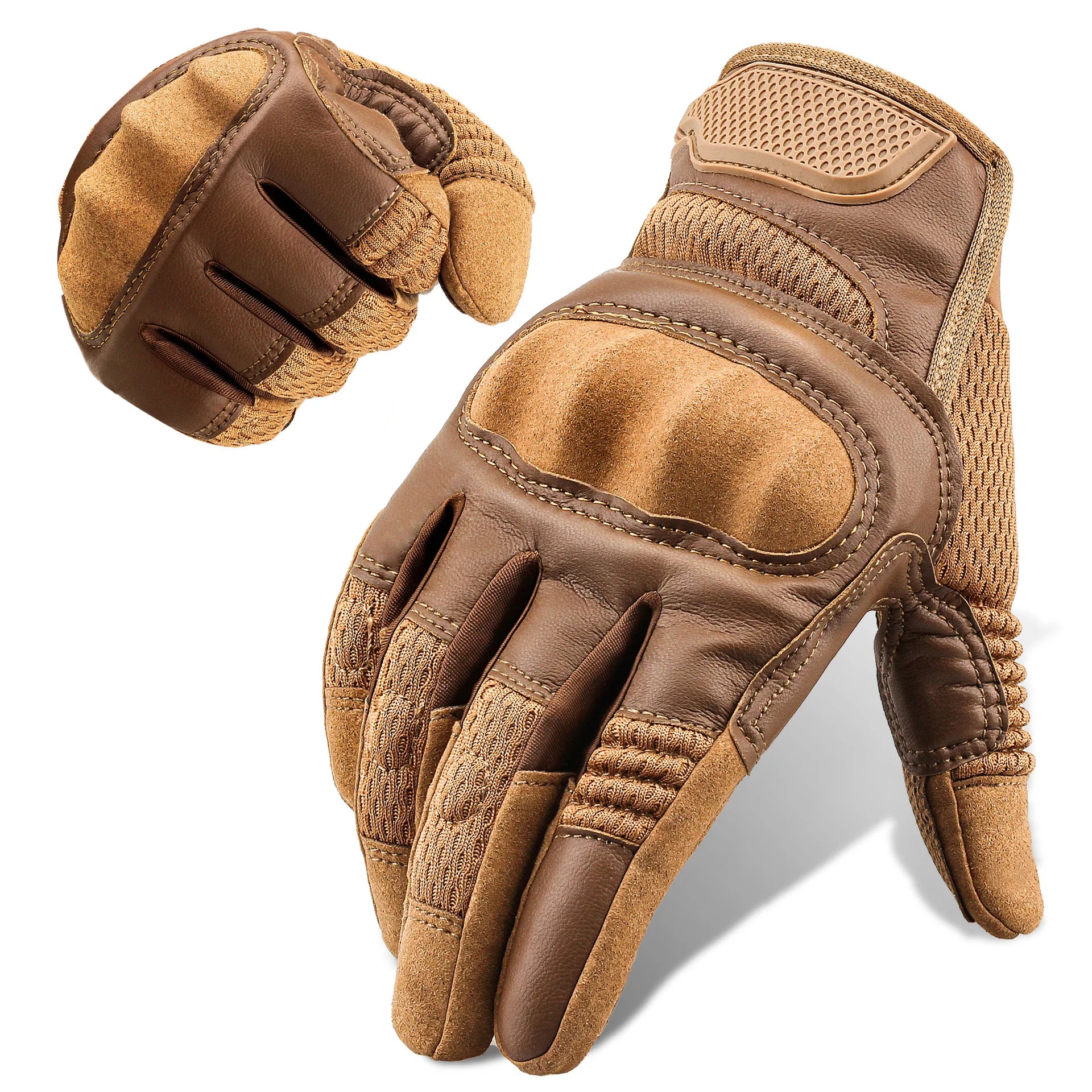 Tactical Gloves Touch Screen PU Leather Protective Shell Non-slip Gear Outdoor Hunting Paintball Motorcycle Sport Cycling Work