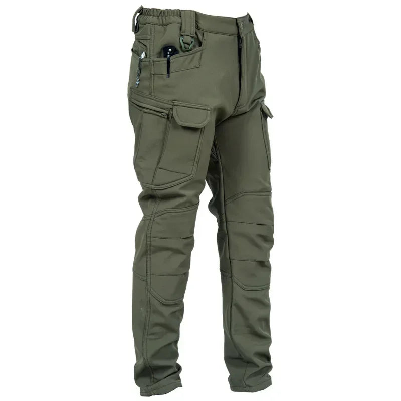 Tactical Pants Men X7 Soft Shell Fleece Windproof Waterproof Camo Combat Trousers Big Pocket Wear-resistant Trekking Cargo Pants