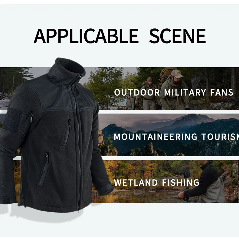 Tactical Winter Jacket Military Fleece Jacket Thermal Warm Camouflage Work Coats Mens Warm Clothes Safari Jacket Outwear